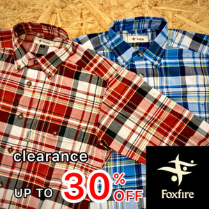 Foxfire クリアランスで最大30％OFF